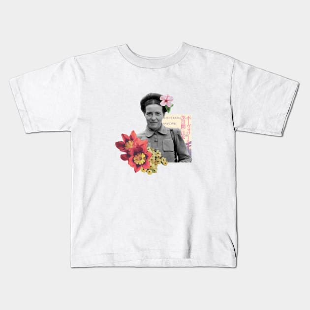 Simone and flowers Kids T-Shirt by luliga